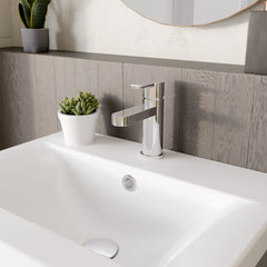 [BTPR315] Balterley Pride Round Mini Mono Basin Mixer Bathroom Sink Tap with Push Button Waste - Chrome - Lifestyle 3