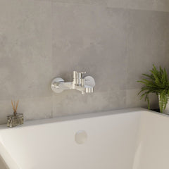 [BTPR316] Balterley Pride Contemporary Wall Mount Round Bath Shower Mixer Tap with Shower Kit - Chrome - Lifestyle 3