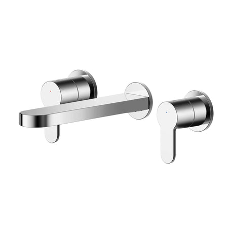 [BTPR317] Balterley Pride Contemporary Round Wall Mount 3 Tap Hole Basin Mixer Tap - Chrome - Cutout