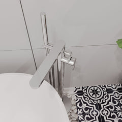[BTPR321] Consall Freestanding Round Bath Shower Mixer Tap with Kit - Choice of Colour - Lifestyle 2