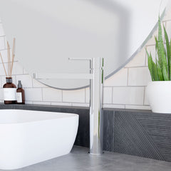 [BTPR370] Consall Round High-Rise Mono Basin Mixer Tap, 290 x 52 x 187mm - Choice of Finish - Lifestyle 3