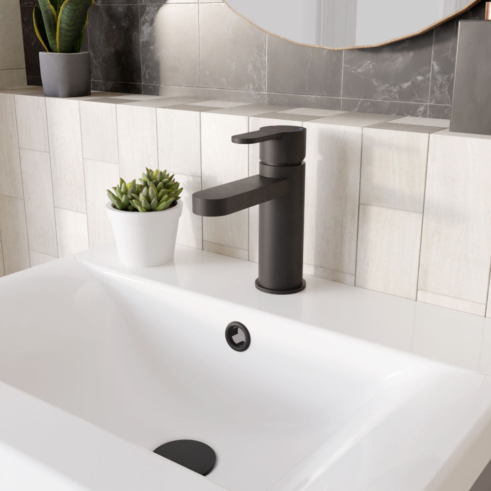 [BTPR405] Consall Round Mono Basin Mixer Tap with Push Button Waste - Choice of Finish - Lifestyle 3