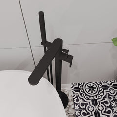 [BTPR421] Consall Freestanding Round Bath Shower Mixer Tap with Kit - Choice of Colour - Lifestyle 2