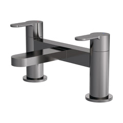 [BTPR703] Consall Round Dual Lever Deck Mounted Bath Filler Tap - Choice of Finish - Cutout