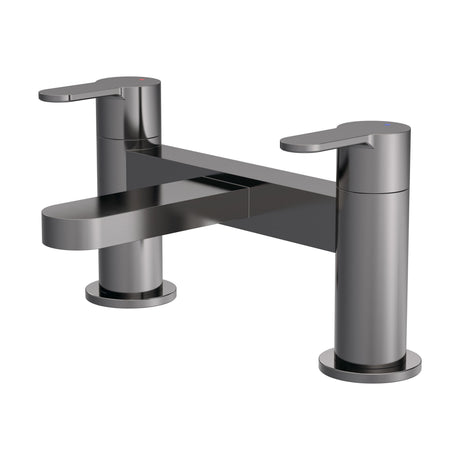 [BTPR703] Consall Round Dual Lever Deck Mounted Bath Filler Tap - Choice of Finish - Cutout