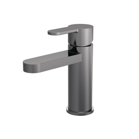 Consall Round Mono Basin Mixer Tap with Push Button Waste - Choice of Finish