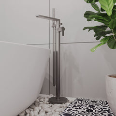 [BTPR721] Consall Freestanding Round Bath Shower Mixer Tap with Kit - Choice of Colour - Lifestyle 1