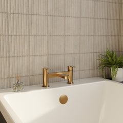 [BTPR803] Consall Round Dual Lever Deck Mounted Bath Filler Tap - Choice of Finish - Lifestyle 3