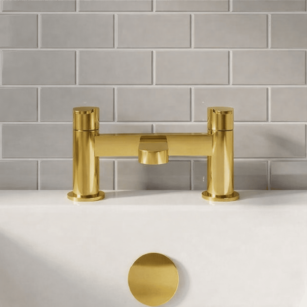 [BTPR803] Consall Round Dual Lever Deck Mounted Bath Filler Tap - Choice of Finish - Silo