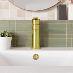 [BTPR805] Consall Round Mono Basin Mixer Tap with Push Button Waste - Choice of Finish - Lifestyle 1