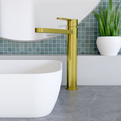 [BTPR870] Consall Round High-Rise Mono Basin Mixer Tap, 290 x 52 x 187mm - Choice of Finish - Lifestyle 1