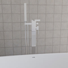 [BTRP321] Freestanding Square Bath Shower Mixer Tap - Chrome - Lifestyle 1