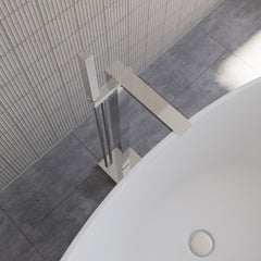 [BTRP321] Freestanding Square Bath Shower Mixer Tap - Chrome - Lifestyle 2