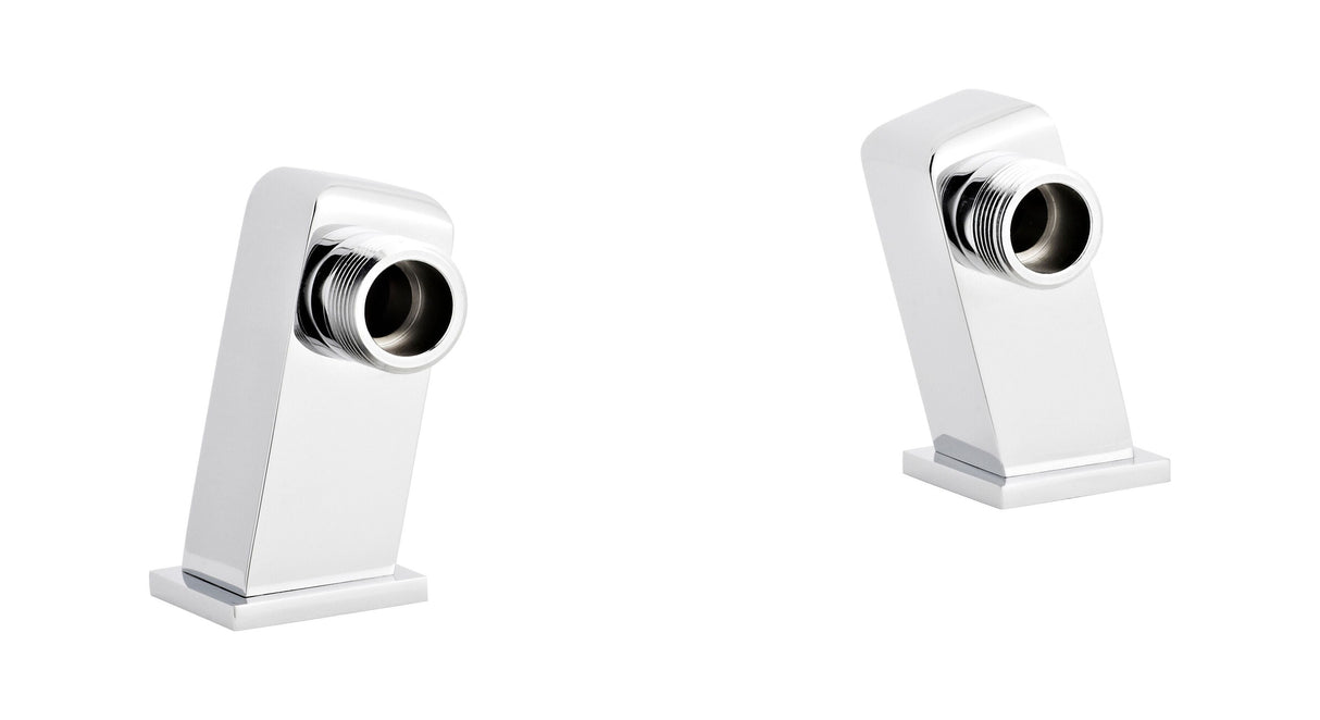 [BTSX323] Tap Accessories Square Minimalist Inlet Legs, Pair - Chrome - Cutout