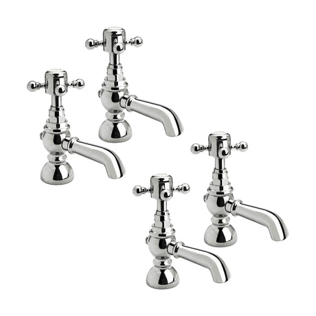 [BTT10106] Traditional Crosshead Bathroom Sink and Bath Taps - Choice of Style - Cutout