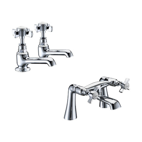 [BTT20105] Traditional Crosshead Basin and Bath Taps - Choice of Style - Cutout