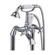 [BTT207] Traditional Bathroom Bath Shower Mixer – Crosshead, 860 x 150mm, Chrome - Cutout
