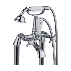 [BTT207] Traditional Bathroom Bath Shower Mixer – Crosshead, 860 x 150mm, Chrome - Cutout