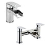 [BTT30205] Mono Waterfall Basin Mixer Tap & Bath Filler Set - Chrome - Cutout