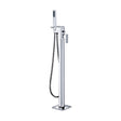 [BTT406] Contemporary Bathroom Bath Shower Mixer – Square Lever, 163.5 x 109mm, Black - Cutout