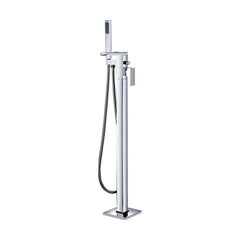 [BTT406] Contemporary Bathroom Bath Shower Mixer – Square Lever, 163.5 x 109mm, Black - Cutout