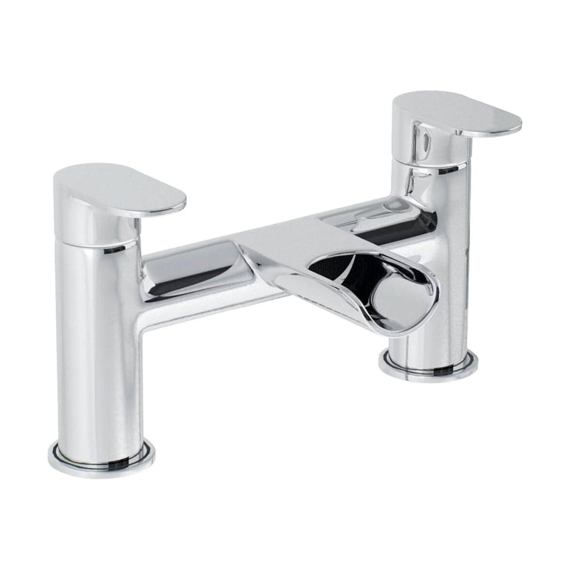 [BTT505] Contemporary Bathroom Bath Shower Mixer – Round Lever, 1165 x 200mm, Chrome - Cutout