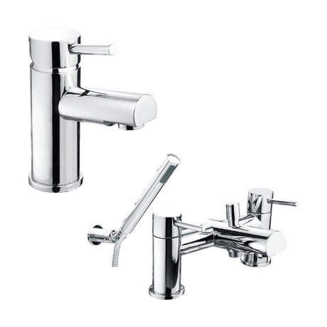 [BTT70204] Round Mono Basin Mixer Tap - Choice of Bath Filler Tap or Bath Shower Mixer Tap - Cutout