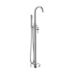 [BTT706] Contemporary Bathroom Bath Tap – Round Lever, 180 x 100mm, Chrome - Cutout