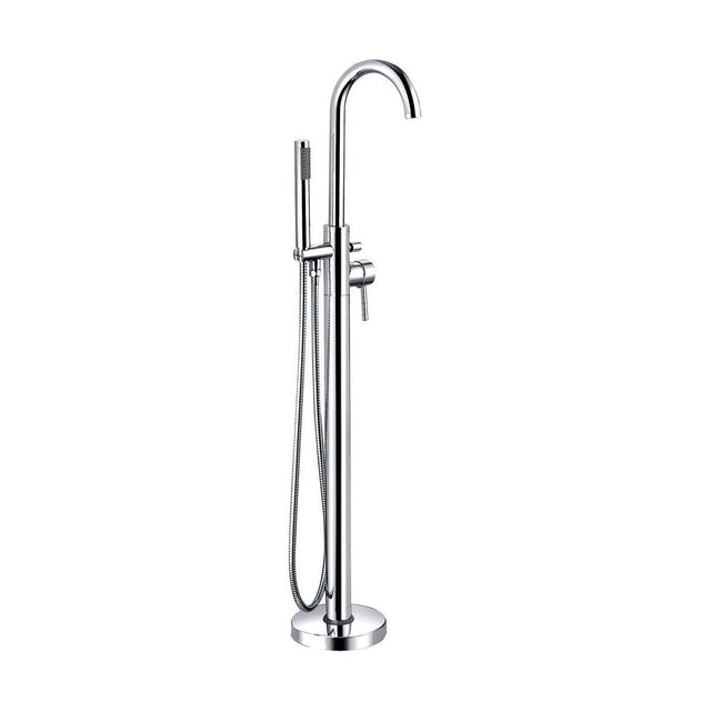 [BTT706] Contemporary Bathroom Bath Tap – Round Lever, 180 x 100mm, Chrome - Cutout