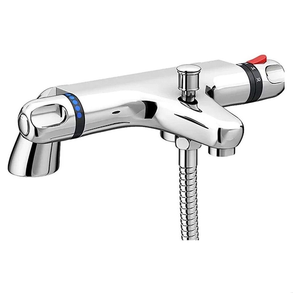 [BTTMV01] Contemporary Bathroom Bath Tap – Round Crosshead, 103 x 50mm, Chrome - Cutout