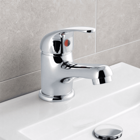 [BTTT002] Standard Single Lever Mono Basin Mixer Tap - Chrome - Silo