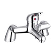 [BTTT004] Standard Deck Mounted Single Lever Bath Shower Mixer Tap - Chrome - Cutout