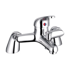 [BTTT004] Standard Deck Mounted Single Lever Bath Shower Mixer Tap - Chrome - Cutout