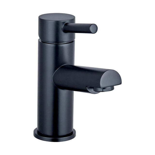 [BTTT1101] Contemporary Bathroom Mono Basin Tap – Square Lever, 274 x 49mm, Black - Cutout