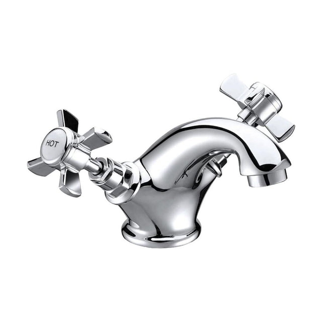 [BTTT202] Traditional Crosshead Mono Basin Mixer Tap - Chrome - Cutout