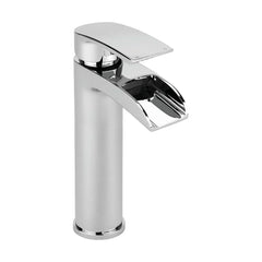 [BTTT303] Contemporary Bathroom Mono Basin Tap – Square Lever, 150 x 92mm, Chrome - Cutout