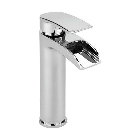 [BTTT303] Contemporary Bathroom Mono Basin Tap – Square Lever, 150 x 92mm, Chrome - Cutout