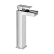 [BTTT403] Contemporary Bathroom Mono Basin Tap – Square Lever, 145 x 85mm, Chrome - Cutout