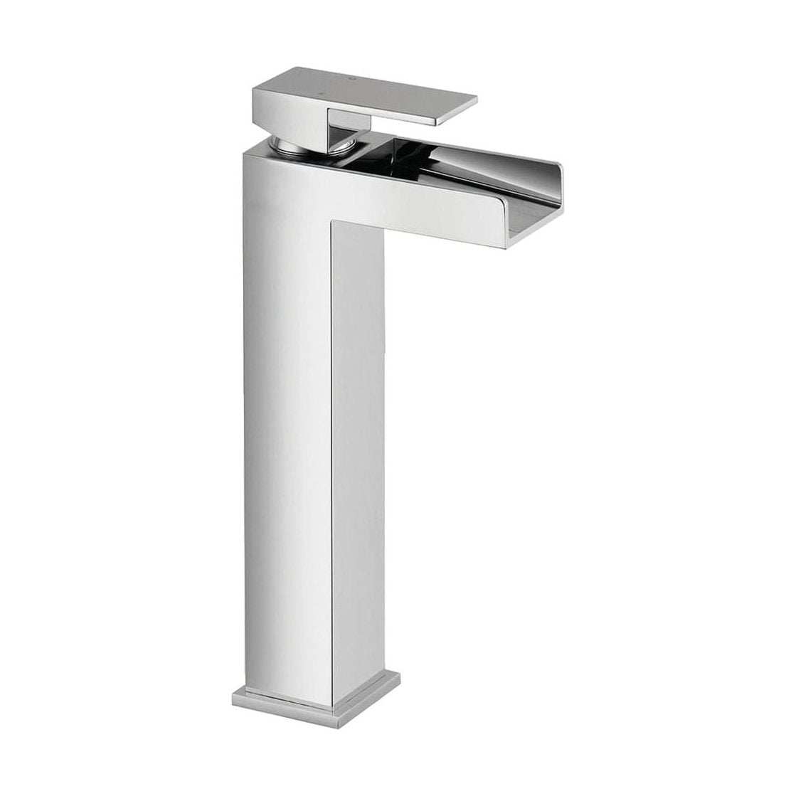 [BTTT403] Contemporary Bathroom Mono Basin Tap – Square Lever, 145 x 85mm, Chrome - Cutout