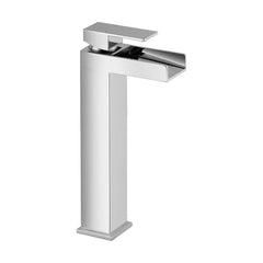 [BTTT403] Contemporary Bathroom Mono Basin Tap – Square Lever, 145 x 85mm, Chrome - Cutout