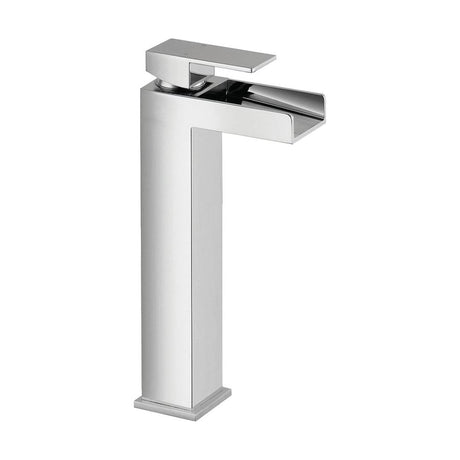 [BTTT403] Contemporary Bathroom Mono Basin Tap – Square Lever, 145 x 85mm, Chrome - Cutout