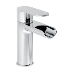 [BTTT502] Contemporary Bathroom Mono Basin Tap – Round Lever, 122 x 58mm, Chrome - Cutout