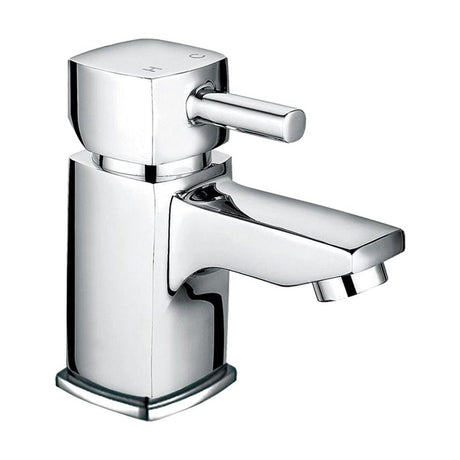 [BTTT601] Contemporary Bathroom Mono Basin Tap – Square Lever, 259.5 x 134mm, Chrome - Cutout