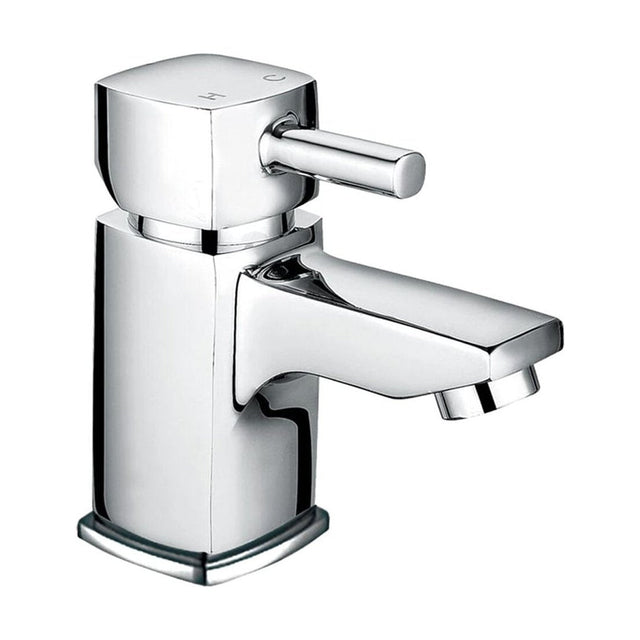 [BTTT601] Contemporary Bathroom Mono Basin Tap – Square Lever, 259.5 x 134mm, Chrome - Cutout