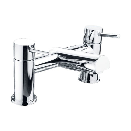 [BTTT705] Contemporary Minimalist Round Deck Mounted Bath Filler Tap - Chrome - Cutout