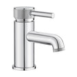 [BTTT750] Round Mono Basin Mixer Tap with Industrial Style Detailing - Chrome - Cutout