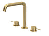 [BTV833P] Penkhull Contemporary 3 Tap Hole Deck Mounted Bath Mixer Tap with Minimalist Lever Handles - Choice of Spout and Colour - Cutout