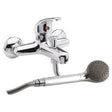 [BTWC3130] Modern Bathroom Pair of Wall-Mount Couplings, 25mm x 65mm, Chrome - Cutout