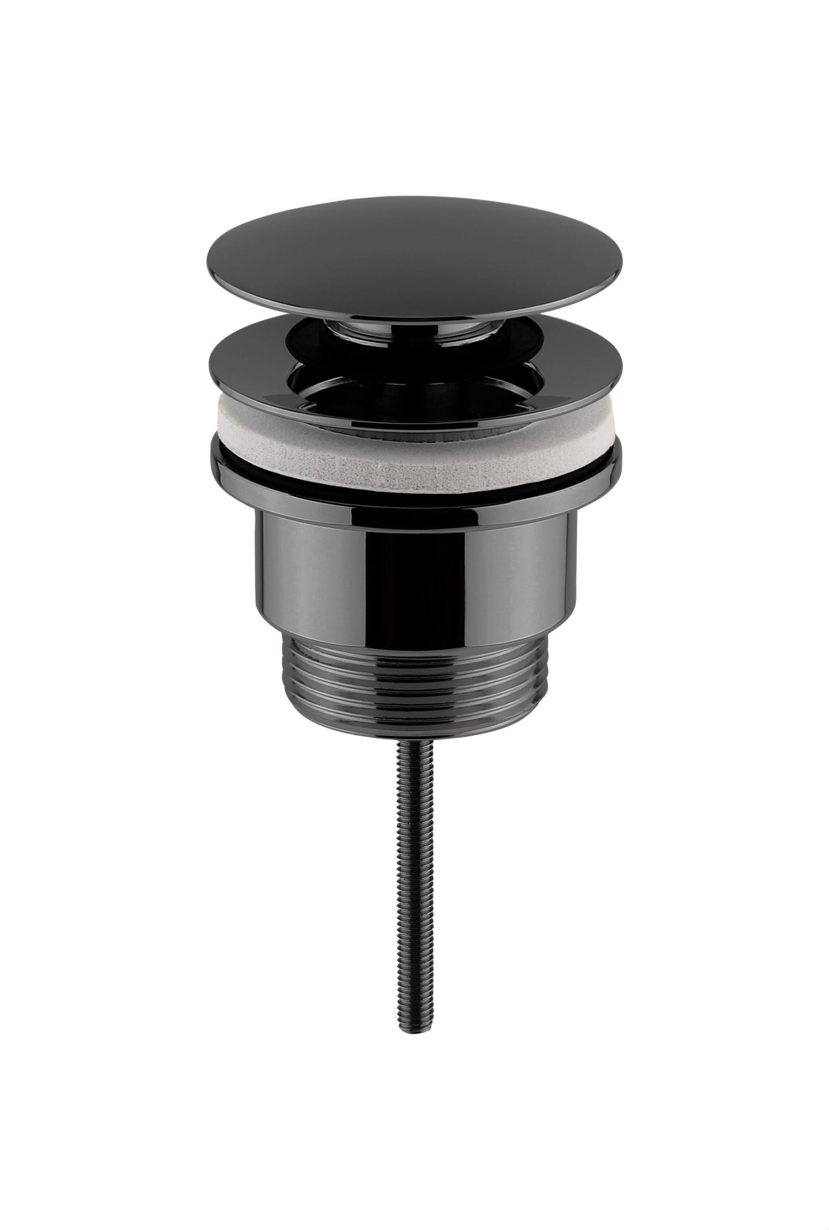 [BWEK710] Contemporary Universal Round Push Button Basin Waste, Slotted & Unslotted - Choice of Finish - Cutout
