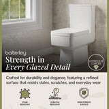 Modern White Semi Flush-to-Wall Toilet and Cistern – 610mm